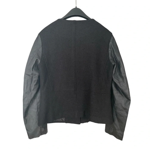 KENAR, Wool & Faux Leather Jacket/Blazer, Size L - Picture 6 of 8